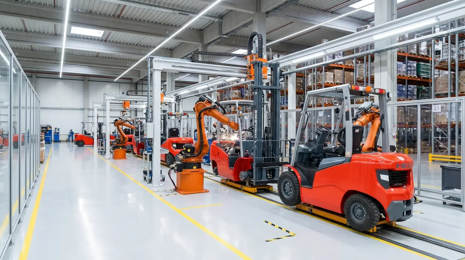 Linia produkcyjna wózków widłowych HELI