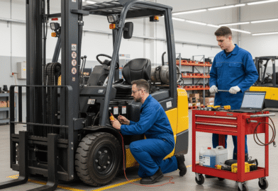 Przeglądy konserwacyjne wózków widłowych – dlaczego są ważne?